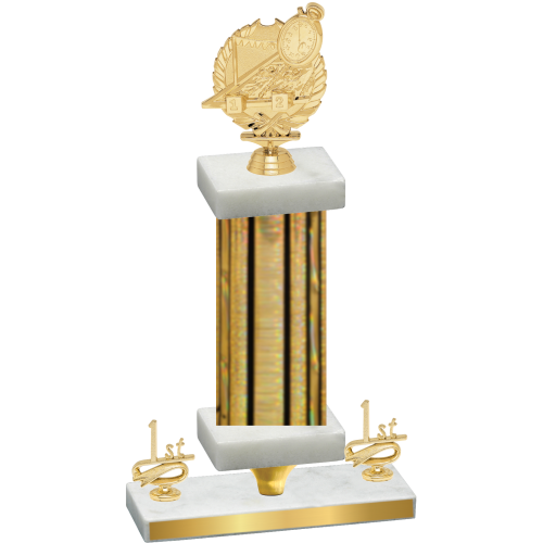 Premium Single Gold Glacier First Place Swimming Trophy