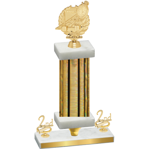 Premium Single Gold Glacier Second Place Swimming Trophy