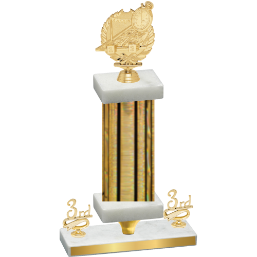 Premium Single Gold Glacier Third Place Swimming Trophy
