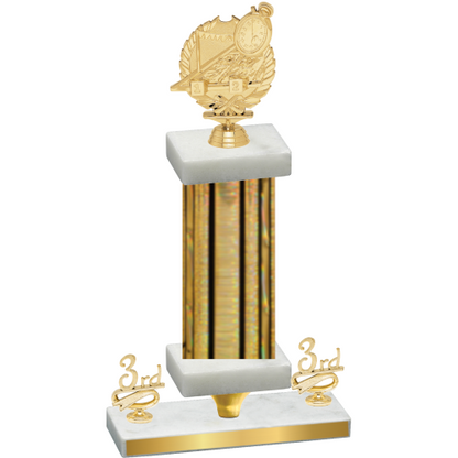 Premium Single Gold Glacier Third Place Swimming Trophy