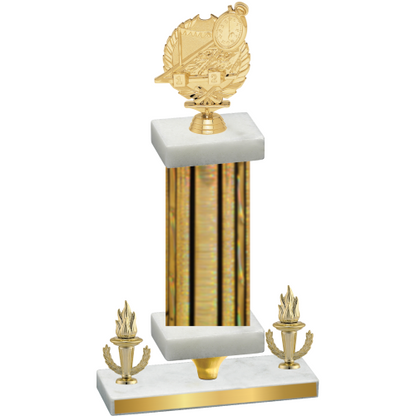Premium Single Gold Glacier Victory Swimming Trophy