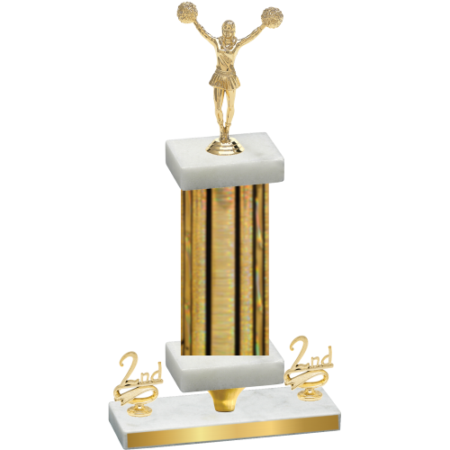 Premium Single Gold Glacier Second Place Cheerleading Trophy