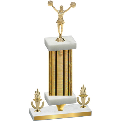 Premium Single Gold Glacier Victory Cheerleading Trophy