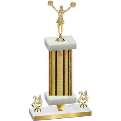 Premium Single Gold Glacier Year Cheerleading Trophy