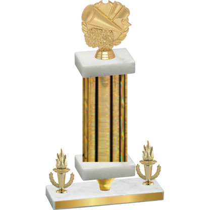 Premium Single Gold Glacier Victory Cheerleading Trophy