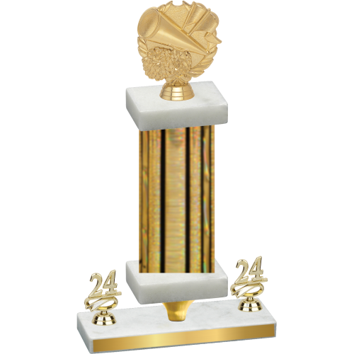 Premium Single Gold Glacier Year Cheerleading Trophy