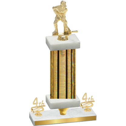 Premium Single Gold Glacier Fourth Place Hockey Trophy
