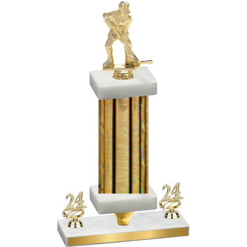 Premium Single Gold Glacier Year Hockey Trophy