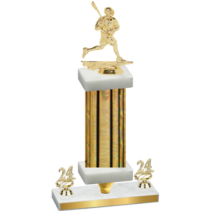 Premium Single Gold Glacier Year Lacrosse Trophy