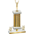 Premium Single Gold Glacier Year Victory Trophy