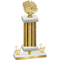 Premium Single Gold Glacier Second Place Basketball Trophy