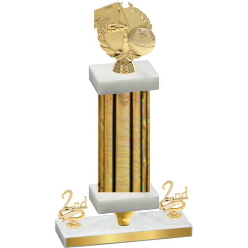 Premium Single Gold Glacier Second Place Basketball Trophy