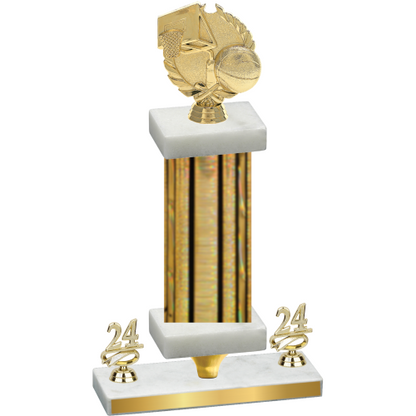 Premium Single Gold Glacier Year Basketball Trophy
