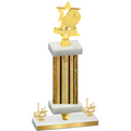 Premium Single Gold Glacier First Place Pickleball Trophy