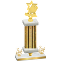 Premium Single Gold Glacier Third Place Pickleball Trophy