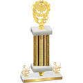 Premium Single Gold Glacier Third Place Pickleball Trophy