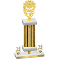 Premium Single Gold Glacier Year Pickleball Trophy