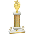Premium Single Gold Glacier Year Pickleball Trophy