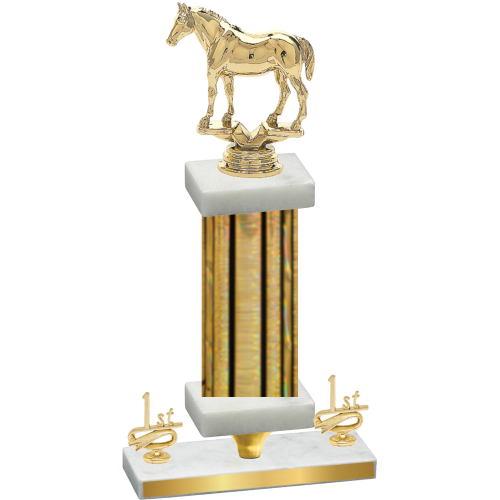 Premium Single Gold Glacier First Place Horses Trophy