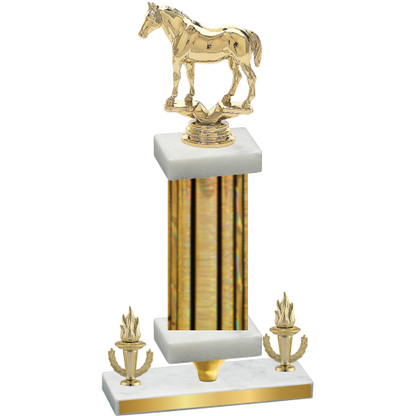 Premium Single Gold Glacier Victory Horses Trophy