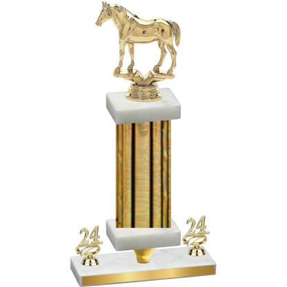 Premium Single Gold Glacier Year Horses Trophy
