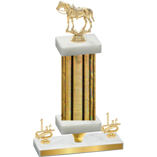 Premium Single Gold Glacier First Place Horses Trophy