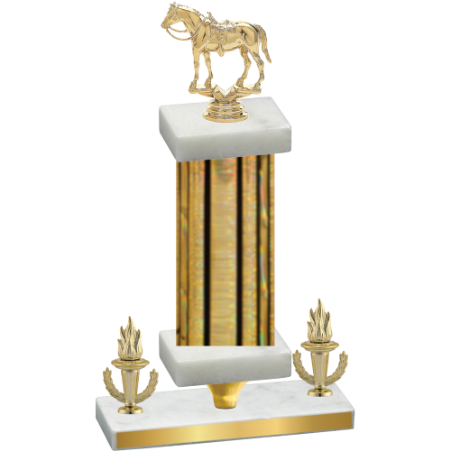 Premium Single Gold Glacier Victory Horses Trophy