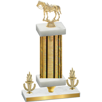 Premium Single Gold Glacier Victory Horses Trophy