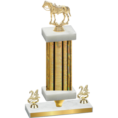 Premium Single Gold Glacier Year Horses Trophy