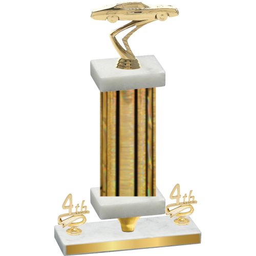 Premium Single Gold Glacier Fourth Place Cars Trophy