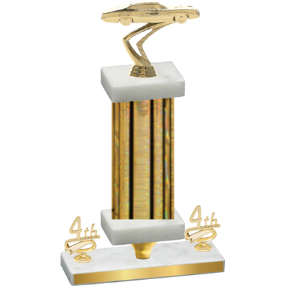 Premium Single Gold Glacier Fourth Place Cars Trophy