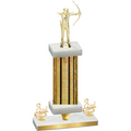 Premium Single Gold Glacier Third Place Archery Trophy