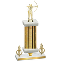 Premium Single Gold Glacier Victory Archery Trophy