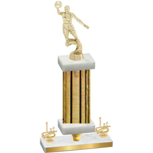 Premium Single Gold Glacier First Place Basketball Trophy