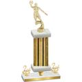 Premium Single Gold Glacier Second Place Basketball Trophy