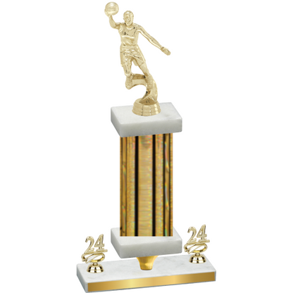 Premium Single Gold Glacier Year Basketball Trophy