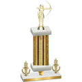 Premium Single Gold Glacier Victory Archery Trophy