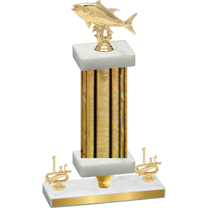 Premium Single Gold Glacier First Place Fishing Trophy