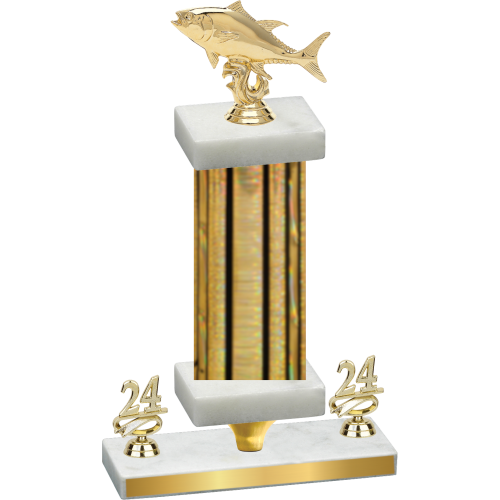 Premium Single Gold Glacier Year Fishing Trophy