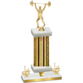 Premium Single Gold Glacier First Place Weights Trophy