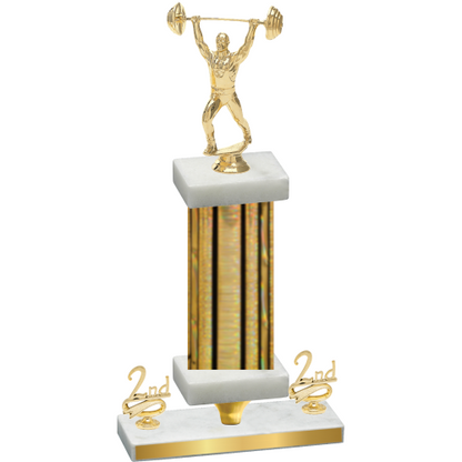 Premium Single Gold Glacier Second Place Weights Trophy