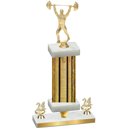 Premium Single Gold Glacier Year Weights Trophy