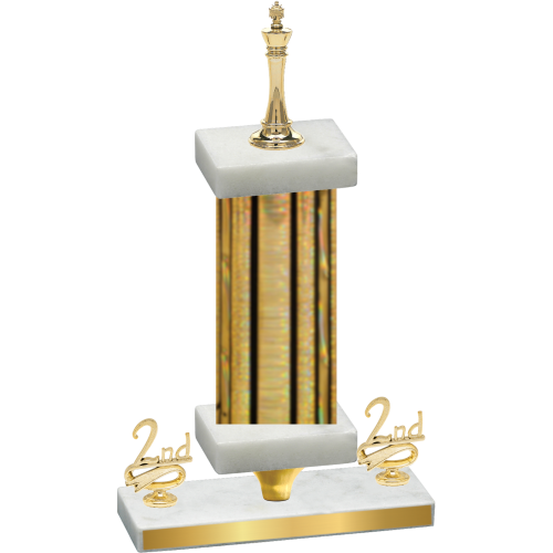 Premium Single Gold Glacier Second Place Chess Trophy