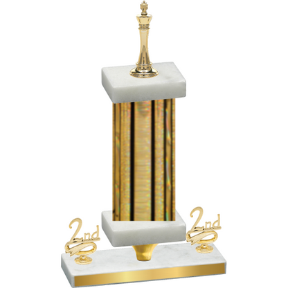 Premium Single Gold Glacier Second Place Chess Trophy