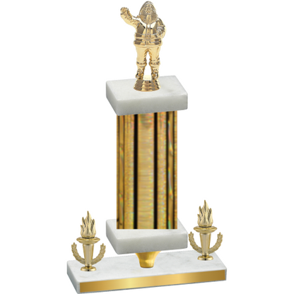 Premium Single Gold Glacier Victory Holiday Trophy