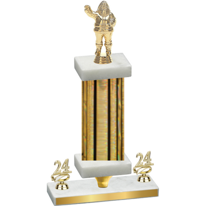 Premium Single Gold Glacier Year Holiday Trophy