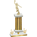Premium Single Gold Glacier Second Place Basketball Trophy