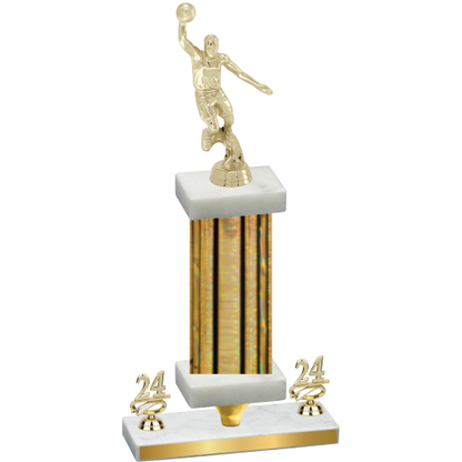 Premium Single Gold Glacier Year Basketball Trophy