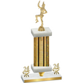 Premium Single Gold Glacier Year Majorette Trophy