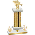 Premium Single Gold Glacier Third Place Fishing Trophy
